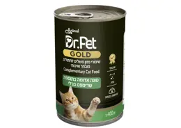 מגש שימורי דר פט גולד דגי טונה ושרימפס בג'לי לחתול (24 יחידות)