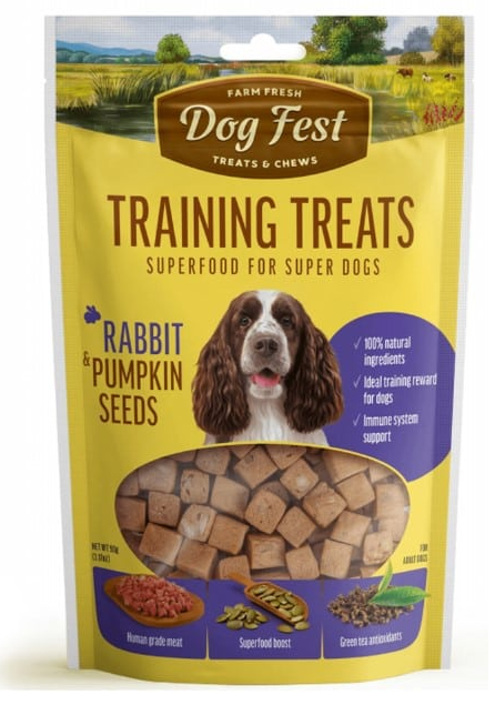 חטיפי אילוף קוביות בטעם ארנב וזרעי דלעת