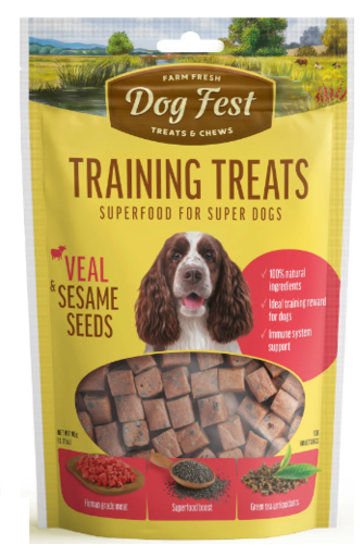 חטיפי אילוף קוביות בטעם עגל וזרעי שומשום