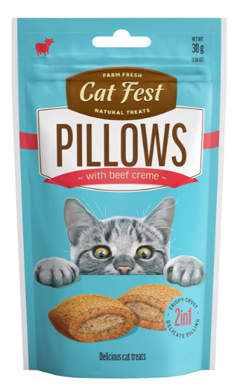 קט פסט חטיף כריות לחתול בטעם בקר