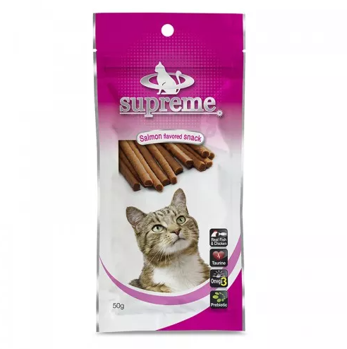 חטיף בשר בטעם סלמון לחתול של סופרים