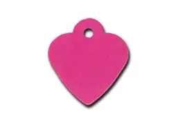 תג שם  לכלבים ולחתולים לב קטן ורוד