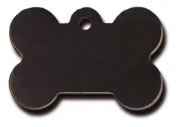 תג שם לכלבים עצם גדולה שחורה