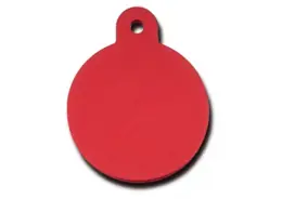 תג שם לכלב עגול גדול אדום
