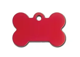 תג שם  עצם קטנה אדום לכלב