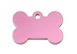 תג שם  עצם קטנה ורוד פסטל לכלב
