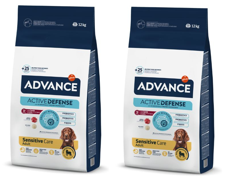 2 שקי אדוונס מזון יבש לכלב בוגר כבש 12ק"ג כל שק 