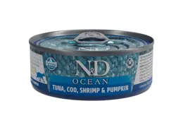 N&D אושן מעדן לחתול בוגר טונה, דג קוד ושרימפס