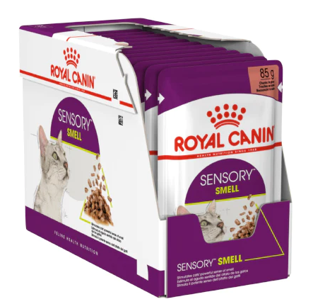 מארז 12 יחידות רויאל קנין פאוץ' לחתול סנסורי סמל ברוטב