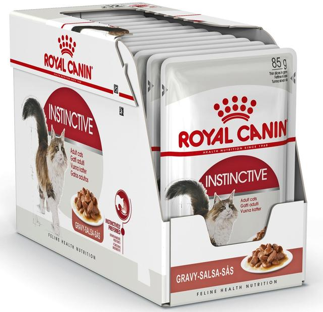 מארז 12 יחידות רויאל קנין פאוץ' לחתול בוגר אינסטינקטיב ברוטב