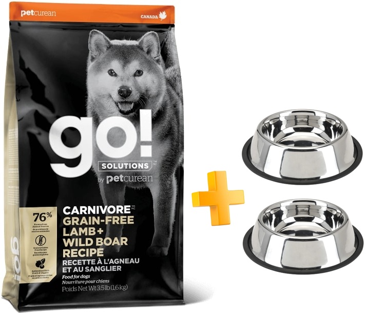 גו! מזון לכלב קרניבור נטול דגנים כבש חזיר בר