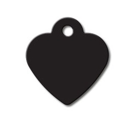 תג שם לכלבים  ולחתולים לב קטן שחור