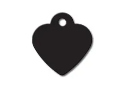 תג שם לכלבים  ולחתולים לב קטן שחור