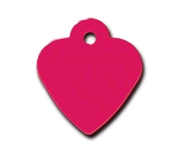 תג שם לכלבים  ולחתולים לב קטן אדום 
