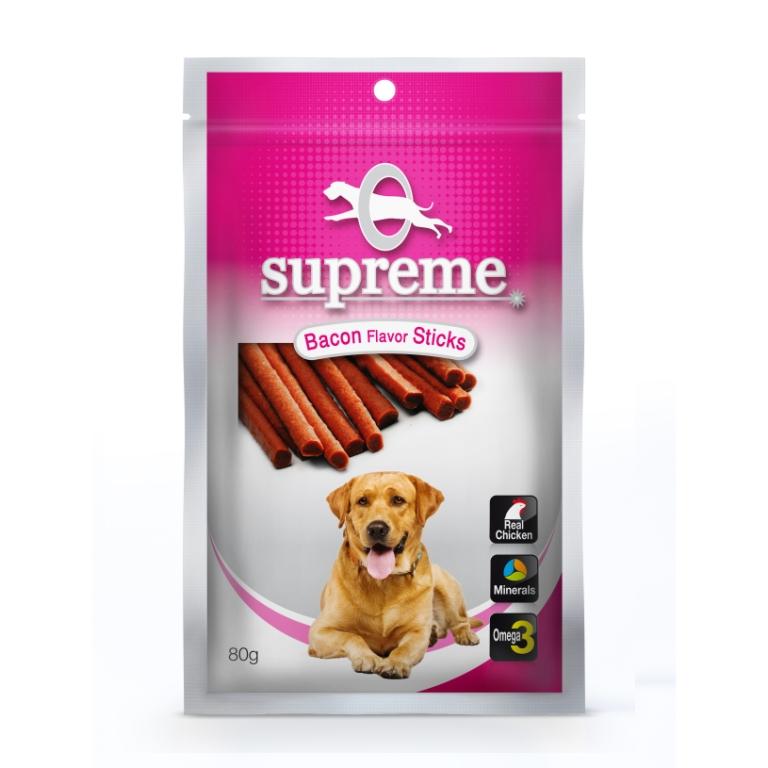 חטיף בשר לכלבים בטעם בייקון סופרים 