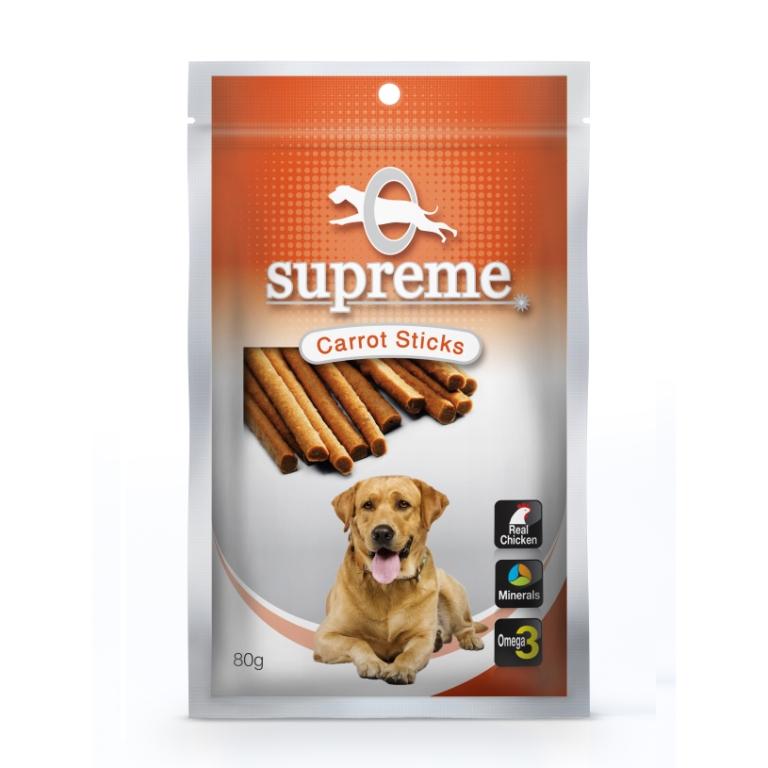 חטיף בשר עוף לכלבים בטעם גזר סופרים 