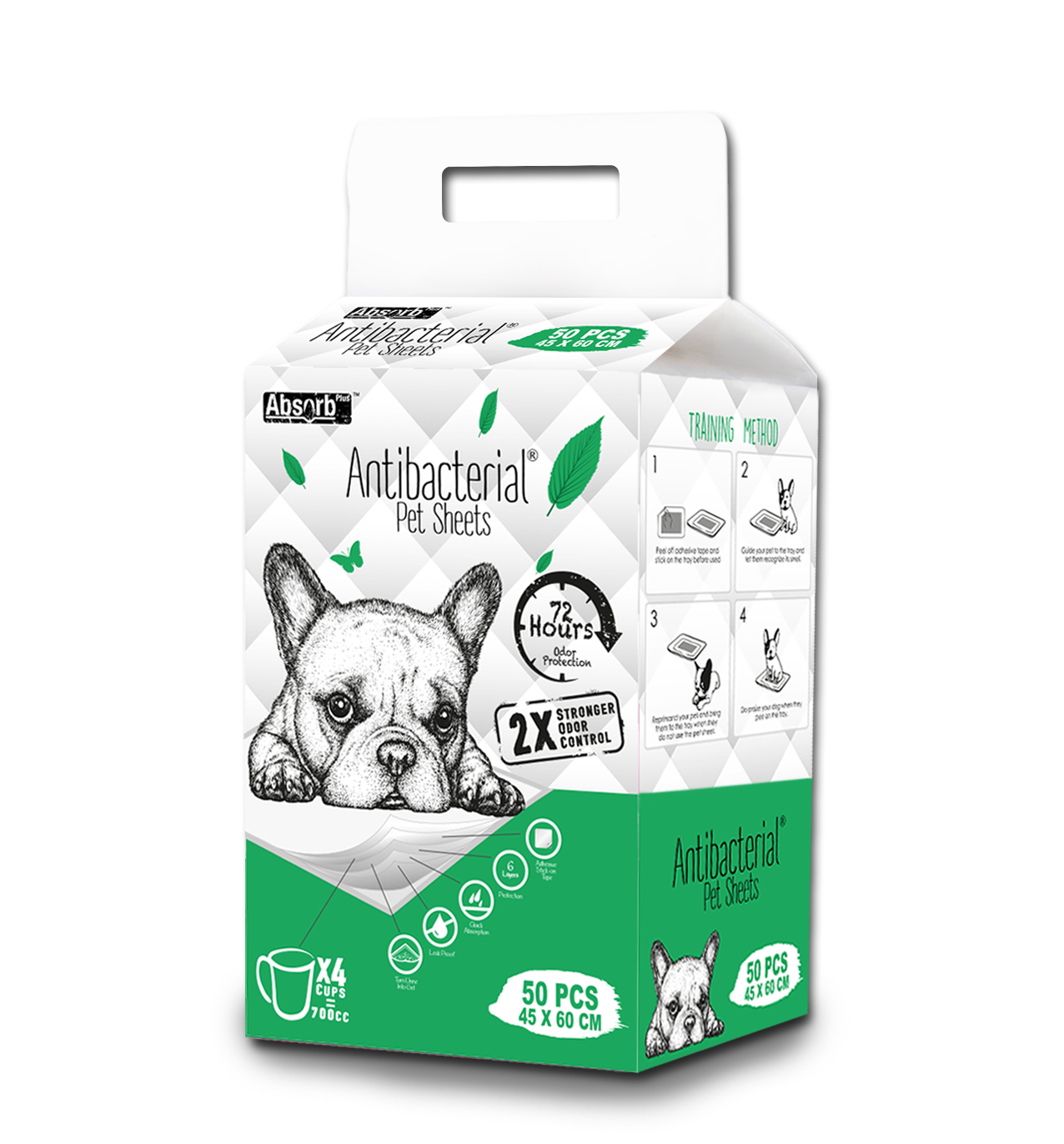 אבסורב 50 יחידות פדים אנטיבקטראליים