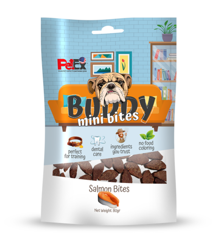 באדי סנאק מיני בייטס עם נתחי סלמון