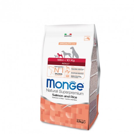 מונג' לכלב בוגר מגזע קטן סלמון ואורז 