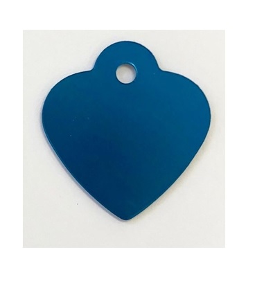תג שם לכלבים  ולחתולים לב קטן כחול 