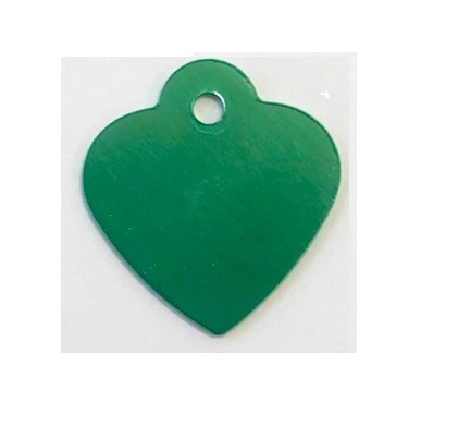 תג שם  לכלבים ולחתולים לב קטן ירוק