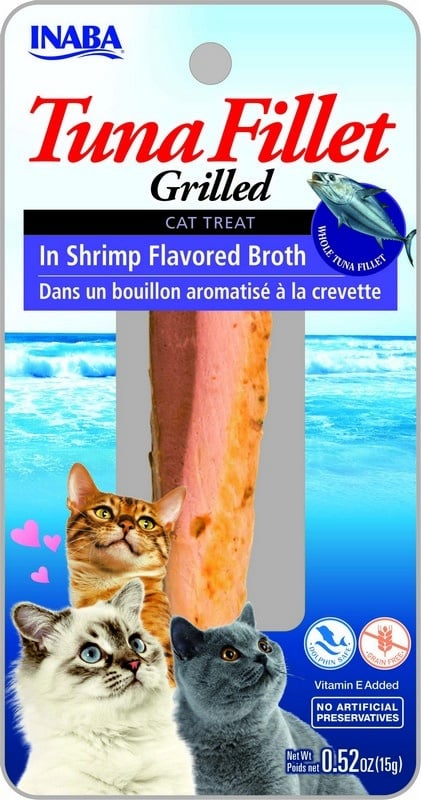 מעדן אינאבה לחתול בטעם טונה ושרימפס