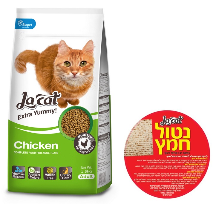 מזון יבש לחתול בוגר לה קט עוף 