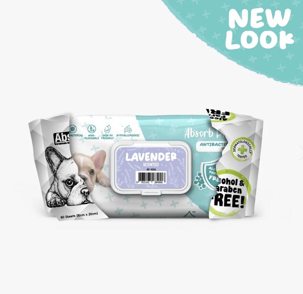 אבסורב+ מגבונים אנטיבקטריאלים לבנדר