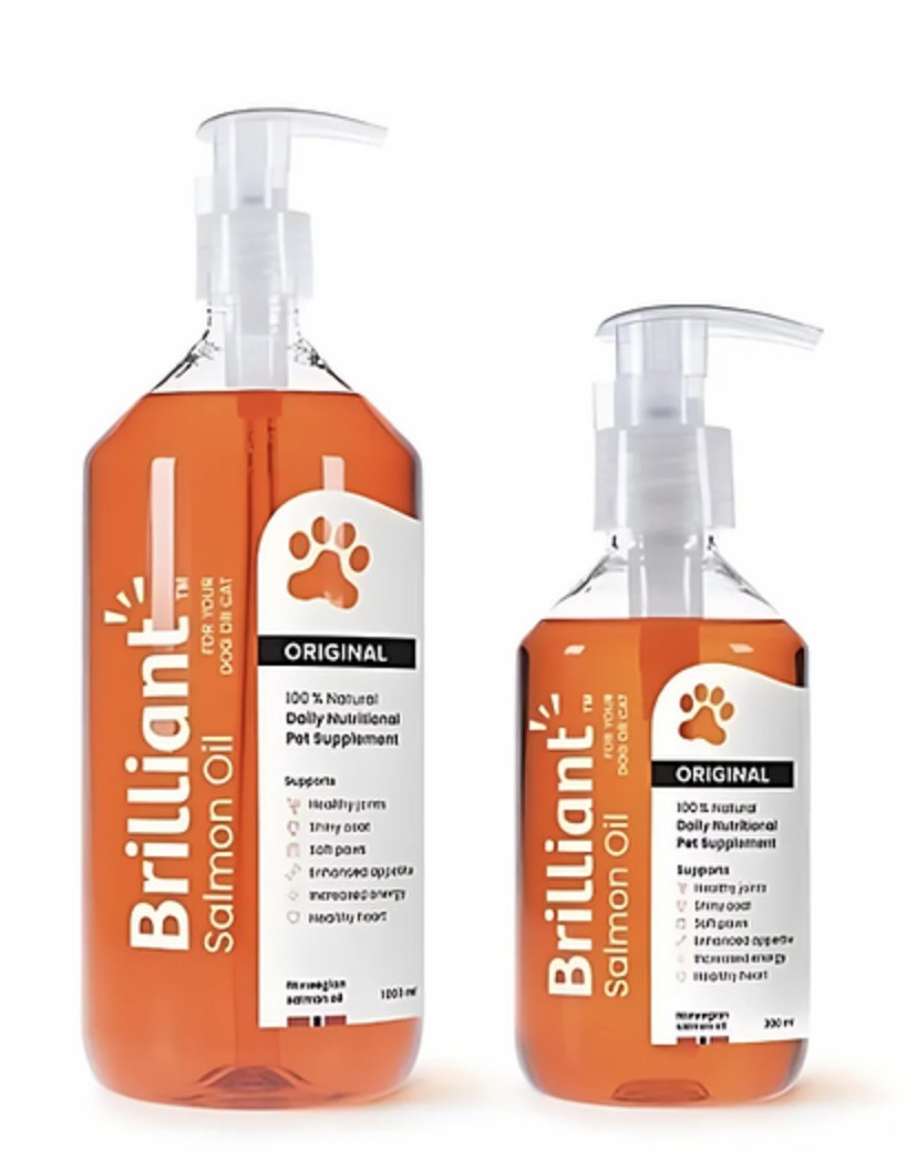 שמן סלמון בריליאנט לכלבים וחתולים - איכות טבעית 100% נורווגי