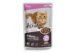 פאוץ' נתחוני לה קט עם סלמון ברוטב