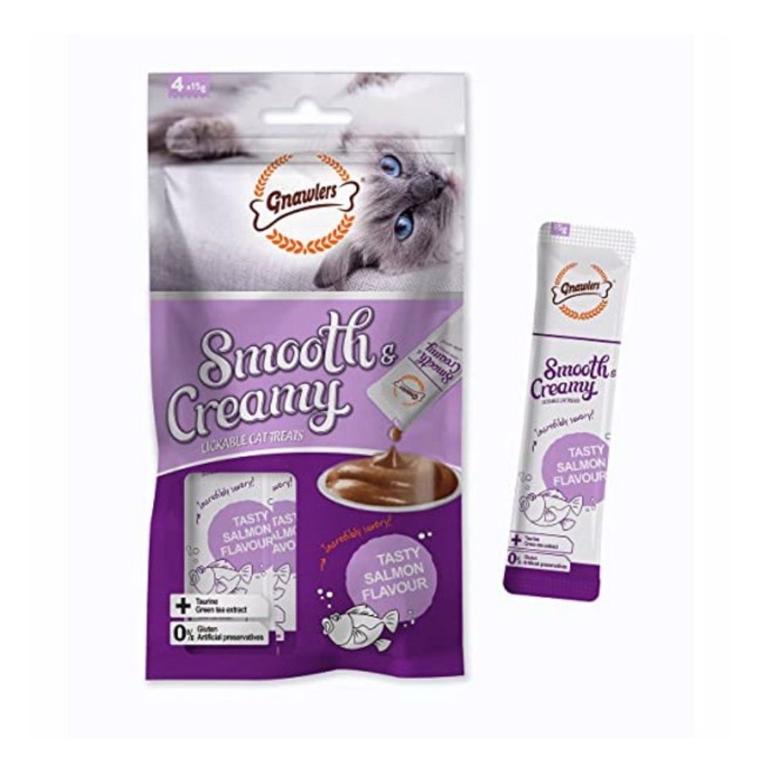 גנורלס חטיף קרם נוזלי לחתול בטעם סלמון 