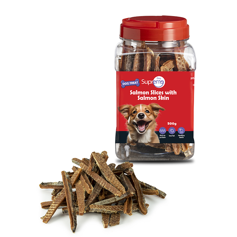 סופרים פרוסות סלמון עם עור סלמון 500ג' 