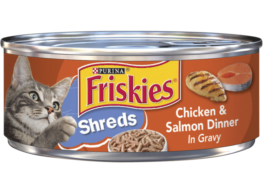 24 יח פריסקיז שימורים לחתול נתחי עוף וסלמון ברוטב