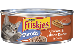 24 יח פריסקיז שימורים לחתול נתחי עוף וסלמון ברוטב