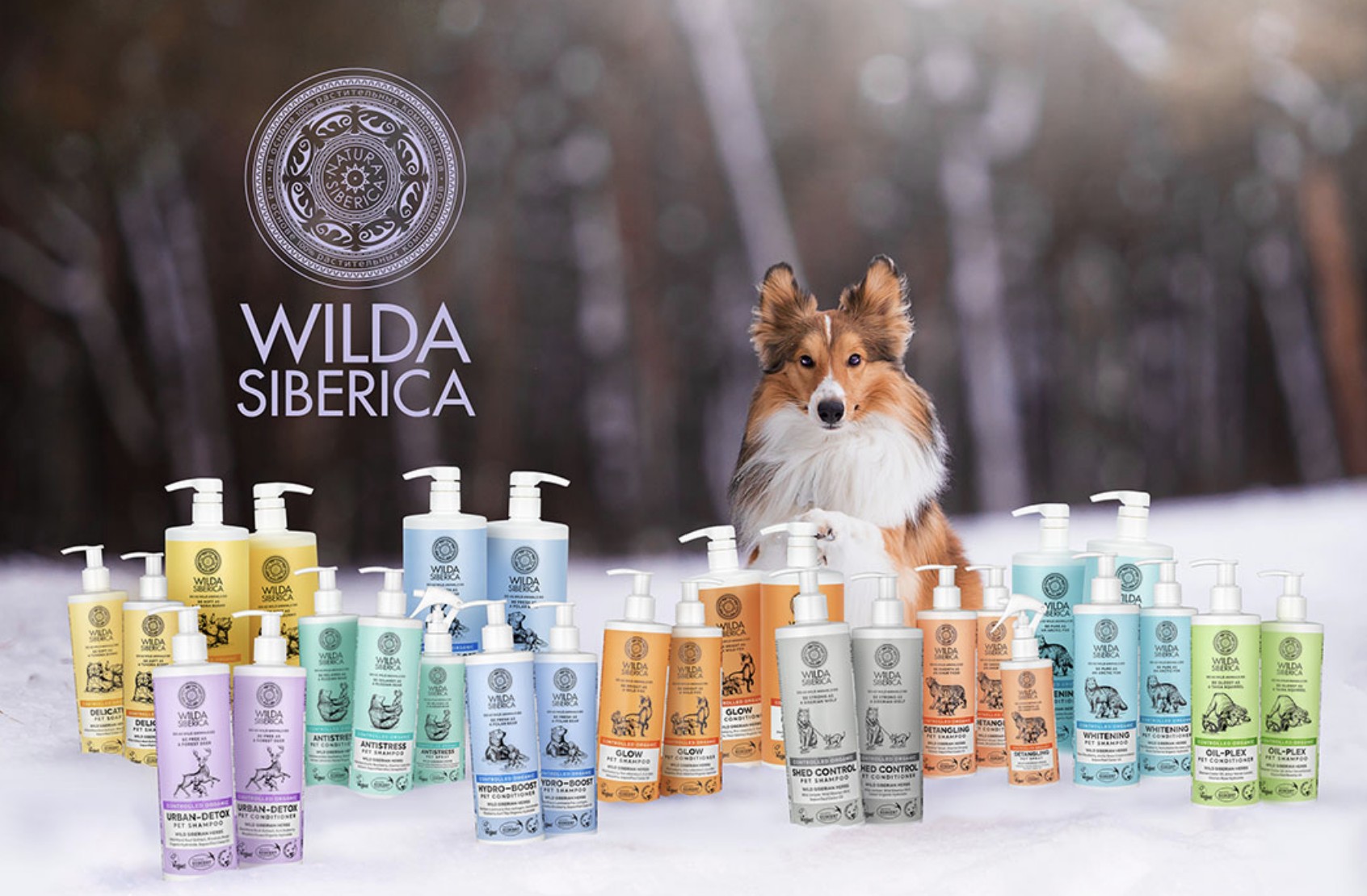 ליין מוצרי ווילדה סיביריקה – מגוון שמפו ומרככים אורגניים לכלבים וחתולים, מאושר ECOCERT ו־Vegan Society